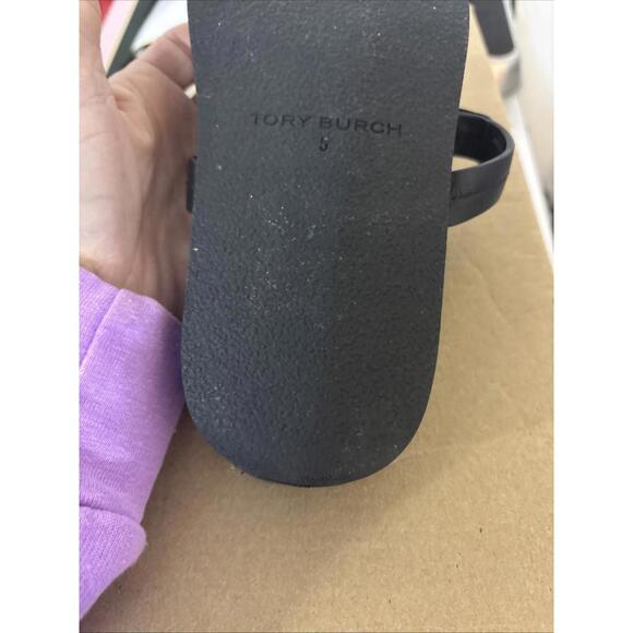 Tory Burch Miller Cloud Leather Sandal BLACK US 5 AUTHENTIC - Picture 7 of 16